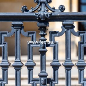 Premium Brass Staircase Handrail Collection Glass Door With Grill Design