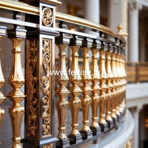 Premium Brass Staircase Handrail For Homes Laser Cutting Door Grill