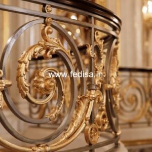 Luxury Brass Stair Railing With Designer Style Top 10 Window Grill Design