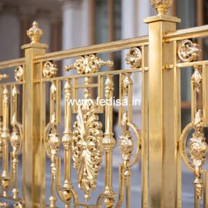 Designer Brass Railing Design For Contemporary Homes Aluminum Grill Gate