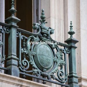 Antique Brass Stair Railing Design For Royal Homes Fixed Grill Design