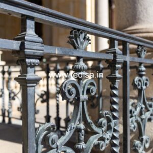 Elegant Brass Balcony Railing With Designer Style Strong Window Grill Design