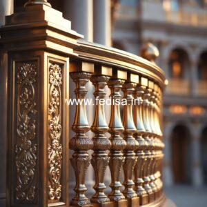 Modern Brass Staircase Railing With Premium Look New Design Grill Window