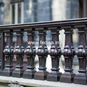 Designer Brass Staircase Railing With Classic Appeal New House Window Grill Design