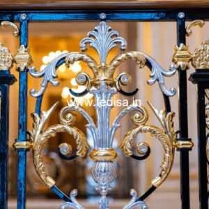 Decorative Brass Staircase Railing For Interior Design Square Grill Design For Windows