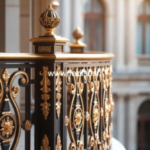 Modern Brass Railing Design With Stylish Finish Welding Window Grill Design