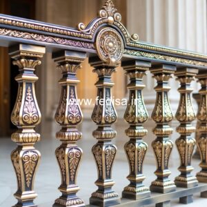 Custom Brass Stair Railing Design Ideas Fancy Grill Design For Balcony