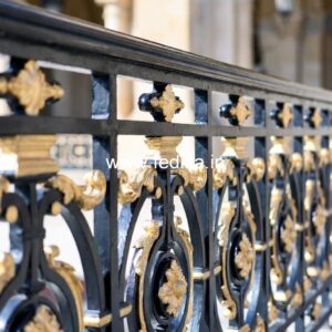 Decorative Brass Railing Design With Floral Patterns Grill Window Design Latest