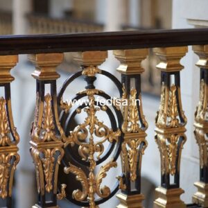 Brass Railing Design With Glass Combination Simple Grills Design For Terrace