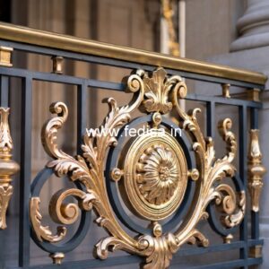 Heavy Duty Brass Railing Design For Durability Aluminum Windows With Safety Grills