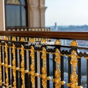 Artistic Brass Railing Design For Interiors Awning Window Grill Design