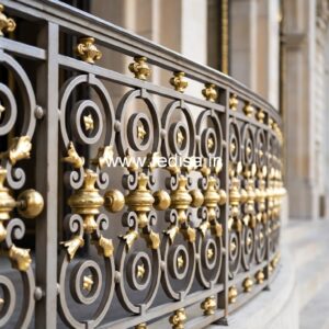 Modern Brass Staircase Railing Design Ideas MS Pipe Window Grill Design