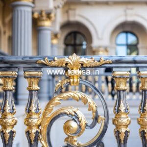 Brass Balcony Railing With Artistic Work Lohe Ke Jungle Ki Design