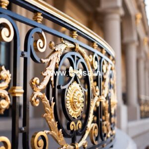 Designer Brass Staircase Railing For Modern Homes Temple Window Grill Design