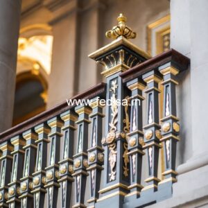 Antique Brass Railing Design For Classic Interiors Wall Safety Grill Design