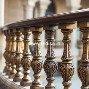 Stylish Brass Stair Railing For Modern Homes Steel Wall Grill Design