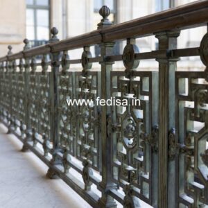 Luxury Brass Balcony Railing Inspiration Floral Grill Design