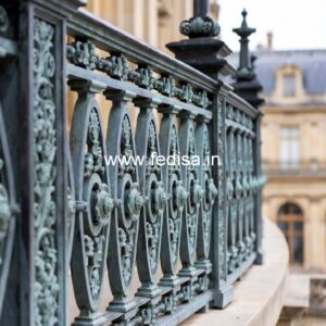 Elegant Brass Staircase Railing Design Circle Grill Design