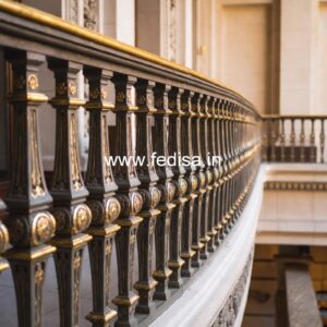Designer Brass Stair Railing For Contemporary Spaces Grill Color For Home