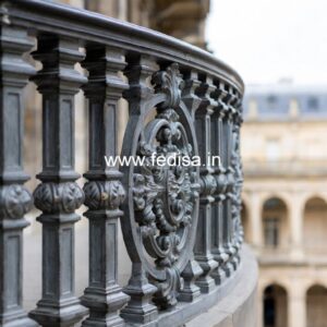 Elegant Brass Balcony Railing With Artistic Patterns Steel Ka Grill Ka Design