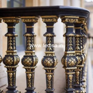 Decorative Brass Balcony Railing For Luxury Homes Minimalist Window Grills