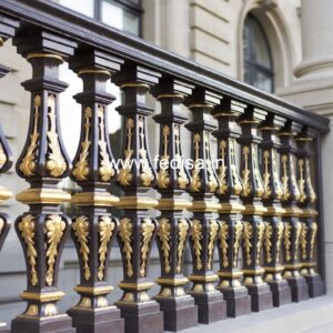 Luxury Brass Railing With Intricate Detailing Modern Iron Window Design
