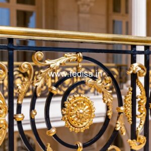 Designer Brass Staircase Railing With Custom Patterns Safety Iron Grill Design For Balcony