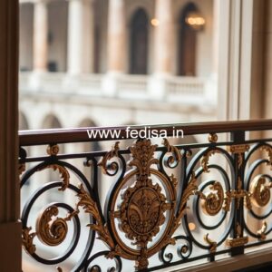 Decorative Brass Stair Railing With Unique Style Box Janala Design Grill