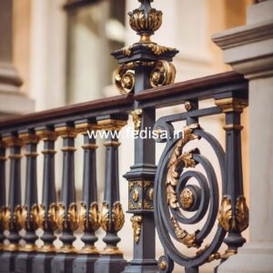 Elegant Brass Handrail Design For Premium Spaces Maharaja Grill Design
