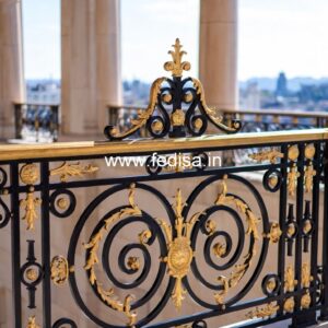 Decorative Brass Railing Design With Classic Finish Lower Grill Design