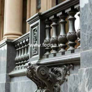 Elegant Brass Railing Design For Interior Projects Round Shape Balcony Grill Design