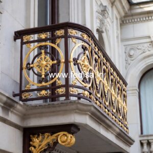 Brass Handrail Design With Luxury Appeal Home Window Grill Color