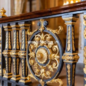 Custom Brass Railing Design For Staircase Interiors Best Iron Window Grill Design