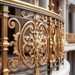 Brass Handrail Design For Contemporary Homes Iron Grill For Balcony Cost