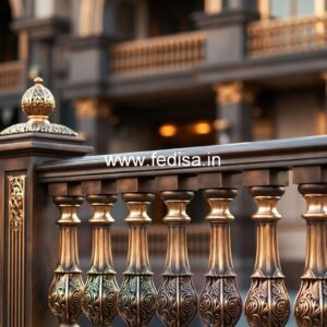 Elegant Brass Balcony Railing With Classic Design New Design Steel Grill