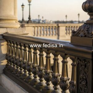 Luxury Brass Balcony Railing With Designer Finish Simple Grill Design For Boundary Wall