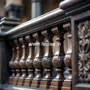Designer Brass Staircase Handrail For Homes Ghar Ka Grill Design