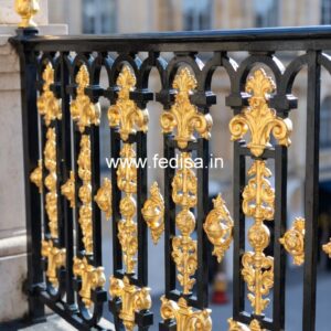 Modern Brass Staircase Railing With Unique Style Mild Steel Window Grill Design