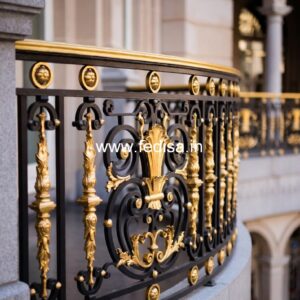 Brass Balcony Railing Design For Elegant Spaces Steel Grill Front Design