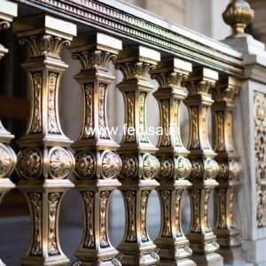 Designer Brass Handrail For Stylish Staircases MS Steel Window Design