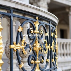 Modern Brass Railing Design For Premium Homes Side Window Grill Design