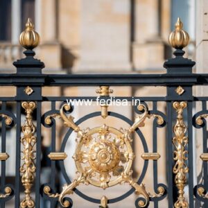 Stylish Brass Stair Railing With Artistic Touch Steel Grill Ke Design