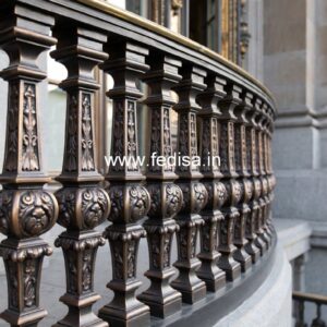 Brass Staircase Railing Design With Premium Finish Simple Double Door Grill Gate Design
