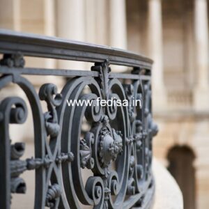 Decorative Brass Balcony Railing With Artistic Work Wood Grill Design For Windows