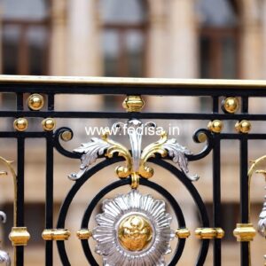 Luxury Brass Stair Railing With Designer Style Modern Compound Wall Grill Design