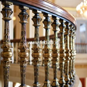Premium Brass Balcony Railing With Elegant Look Grill Front Gate Design