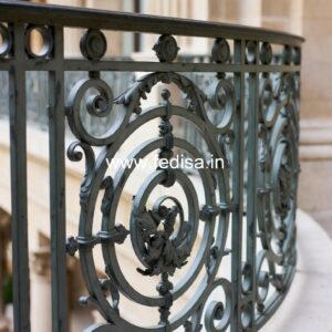 Designer Brass Balcony Railing For Stylish Homes Flower Design Window Grill
