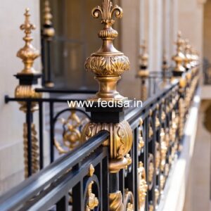Premium Brass Stair Railing With Unique Design Lohe Ki Window Ka Design