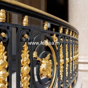 Designer Brass Handrail For Premium Staircases Simple Design For Window Grills