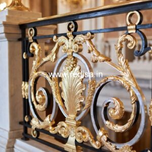 Stylish Brass Balcony Railing With Artistic Design Window Grill Design Aluminum